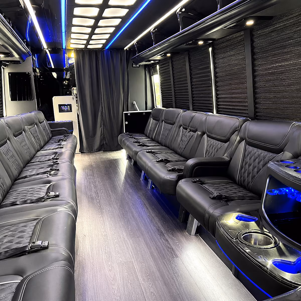longmont party bus rental interior